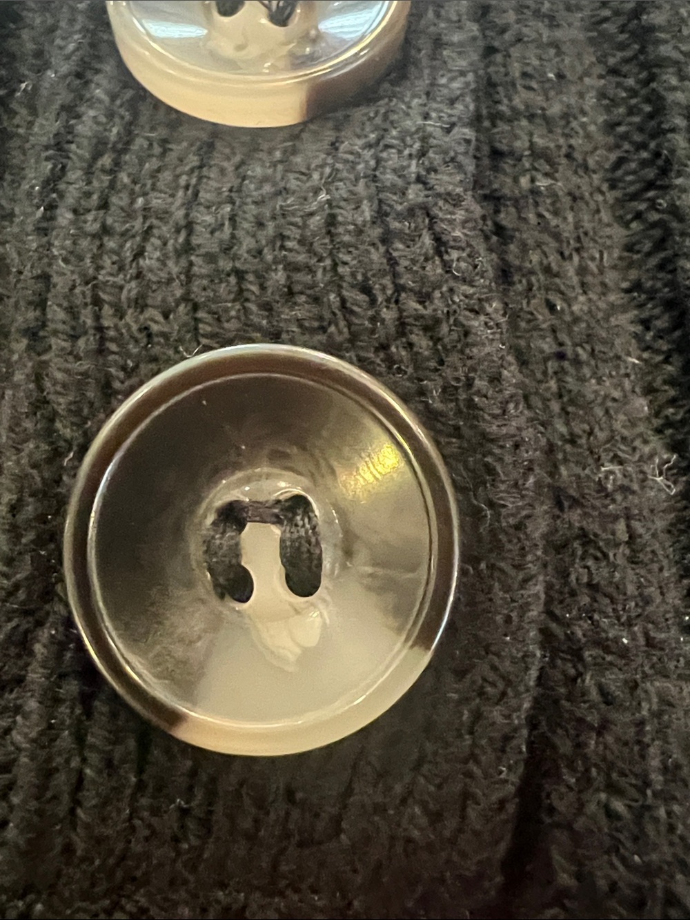 Black Ribbed Button-Front Tank Top - Picture 7 of 8